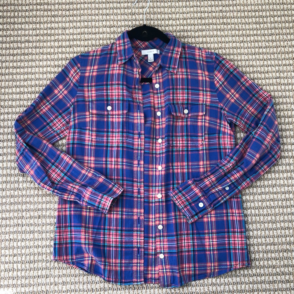 J.Crew Lightweight Flannel in Spring Colors